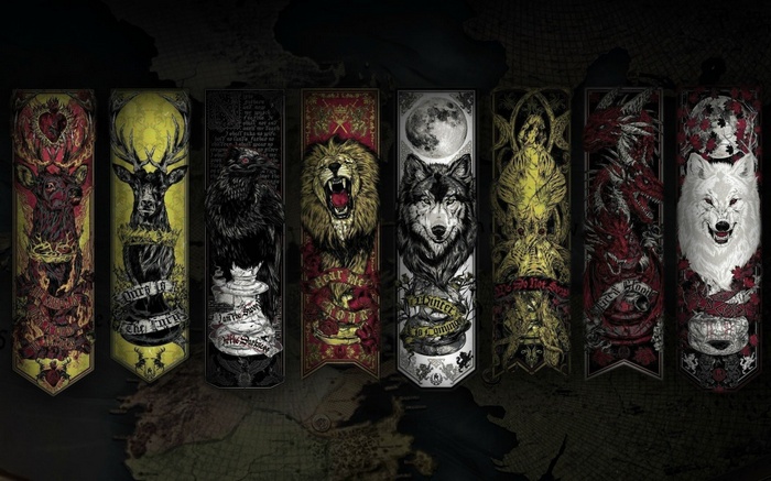 Game of Thrones House Banners with Sigils