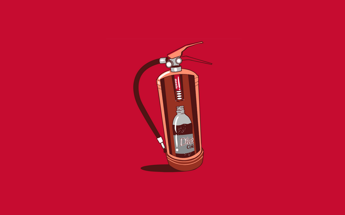 Diet Coke and Mentos in a Fire Extinguisher