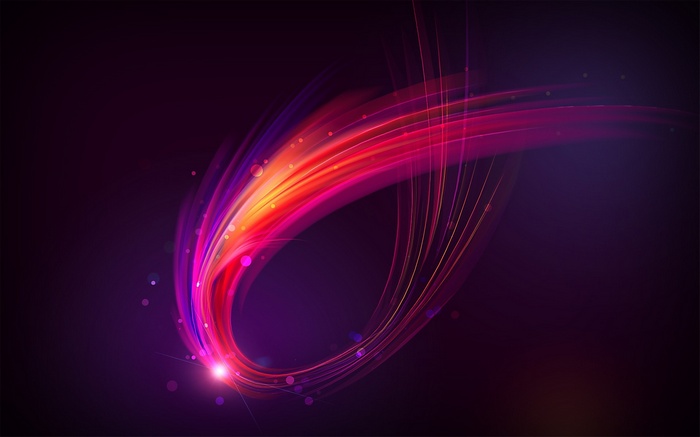 Abstract colorful light streaks on dark background