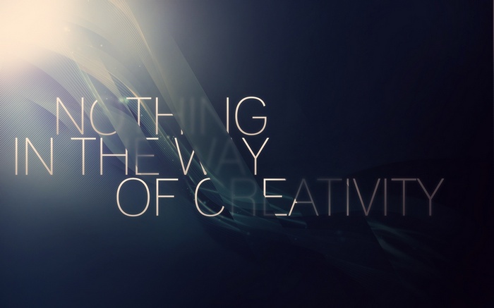 Nothing in the Way of Creativity Typography