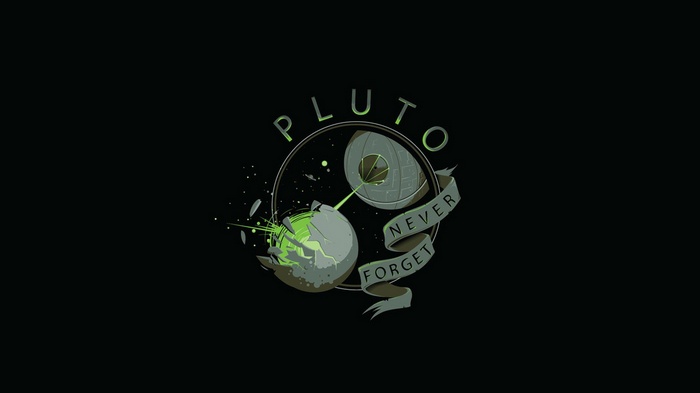 Planet Simple Background Dark Humor Space Pluto Humor Star Wars Science Fiction Minimalism