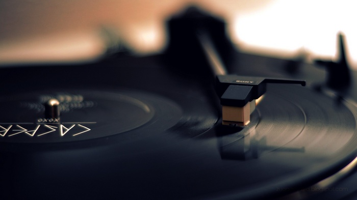 Casper vinyl record playing on turntable