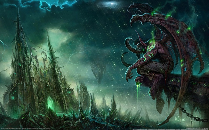 Illidan Stormrage at the Black Temple in World of Warcraft