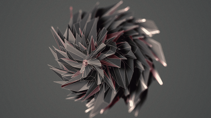 Abstract 3D render of a spiky geometric object