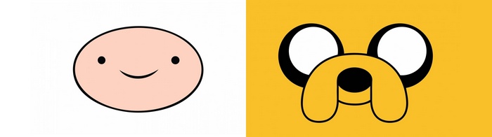 Finn the Human and Jake the Dog from Adventure Time