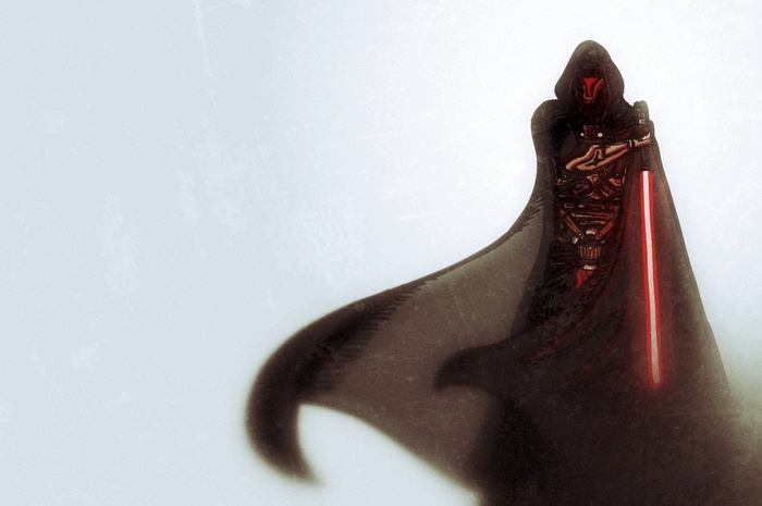 Darth Revan with a red lightsaber