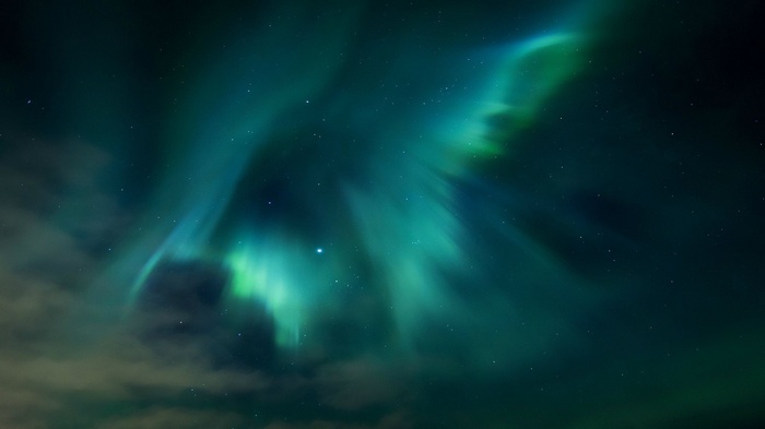Aurora Borealis in the night sky