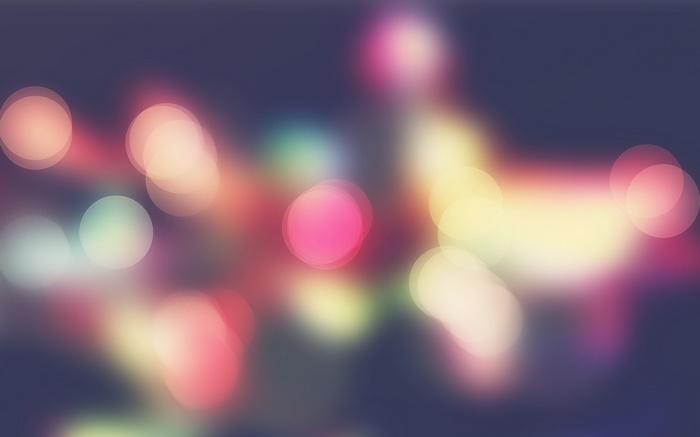 Colorful bokeh lights with gradient effect