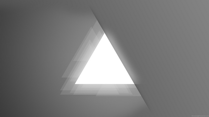 Abstract minimalist gray triangle with layered effect