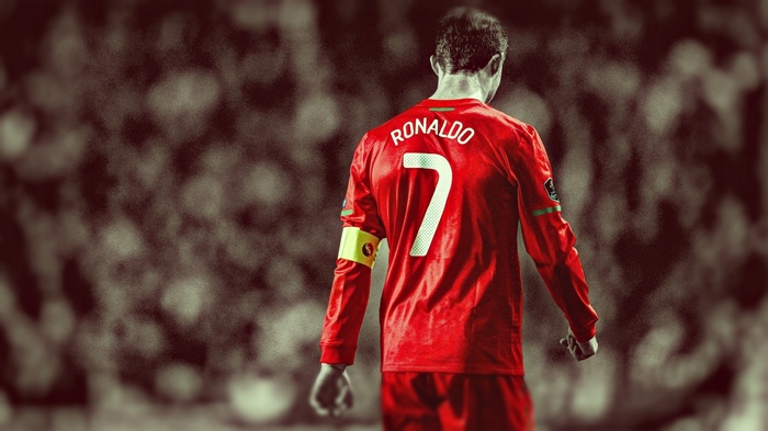 Cristiano Ronaldo in Portugal soccer jersey