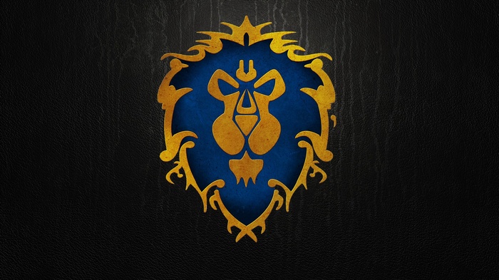 Warcraft Alliance Logo on Black Background
