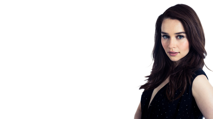 Emilia Clarke looking at the viewer