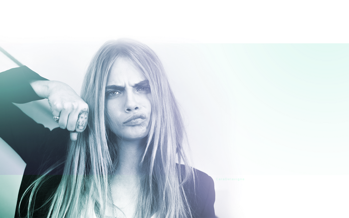 Cara Delevingne making a funny face