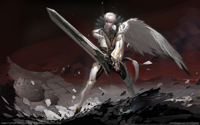 Lineage II Angelic Warrior with Sword