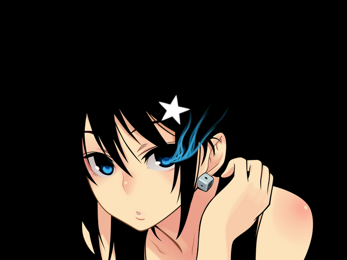 Black Rock Shooter with a dice earring