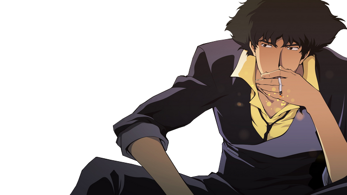 Spike Spiegel from Cowboy Bebop smoking