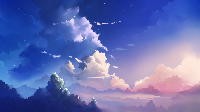 5 Centimeters Per Second Clouds and Sky