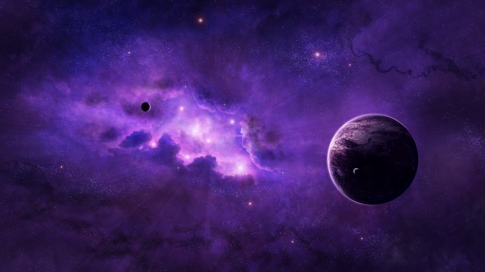 Space Art Purple Space Artwork Digital Art Planet