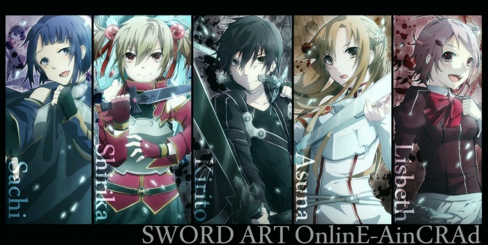 Sword Art Online Characters Collage