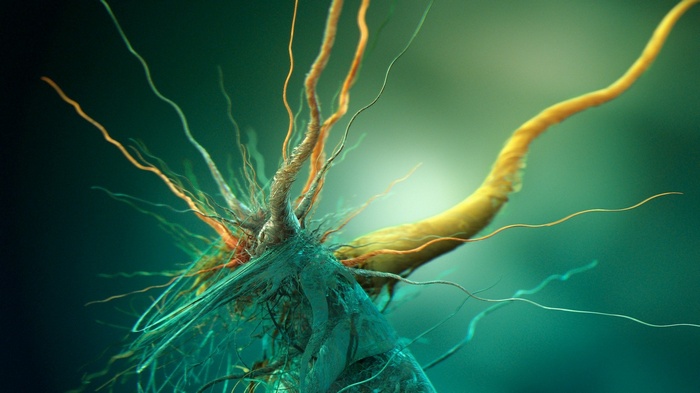 Abstract digital art of neural network
