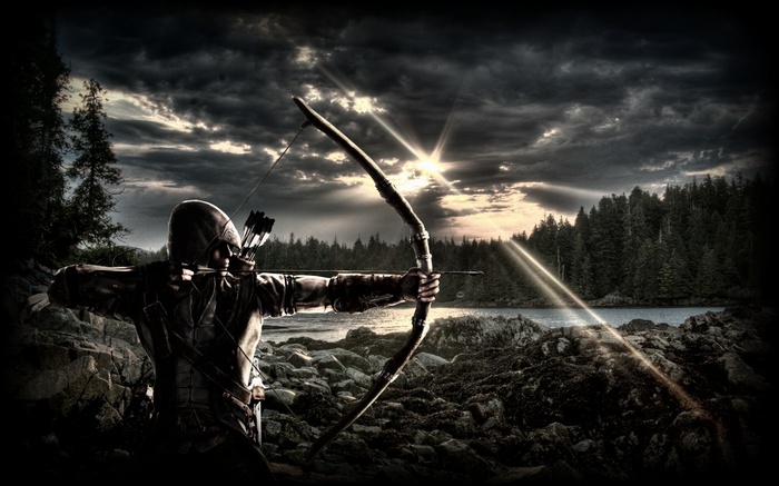 Assassin's Creed III Archer Aiming Bow