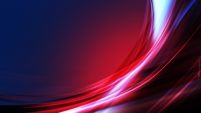 Abstract red and blue light streaks