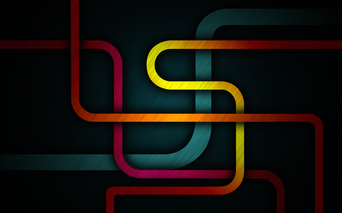 Abstract colorful lines on a dark background