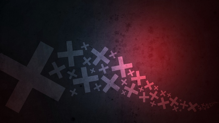 Abstract pattern of crosses with gradient lighting