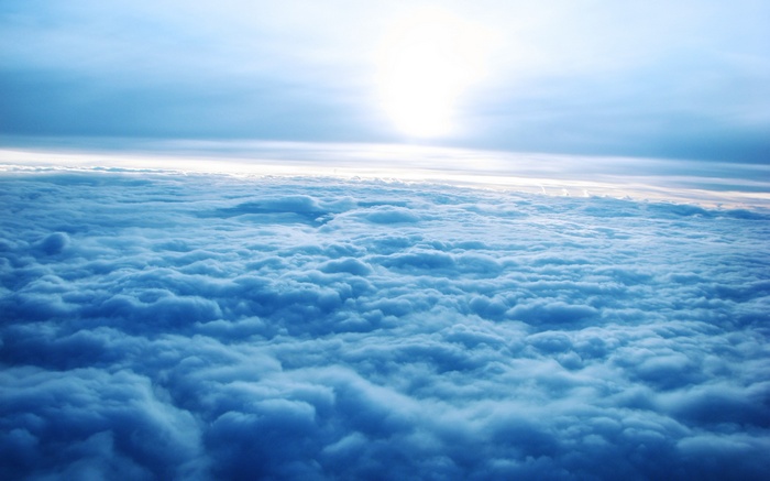 Sunlight over a sea of clouds
