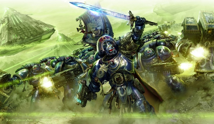 Warhammer 40,000 Ultramarines Commander in Battle
