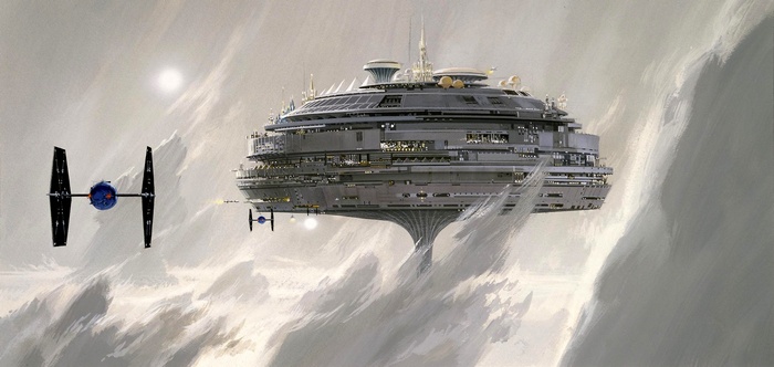 Star Wars Bespin Cloud City with TIE Fighters