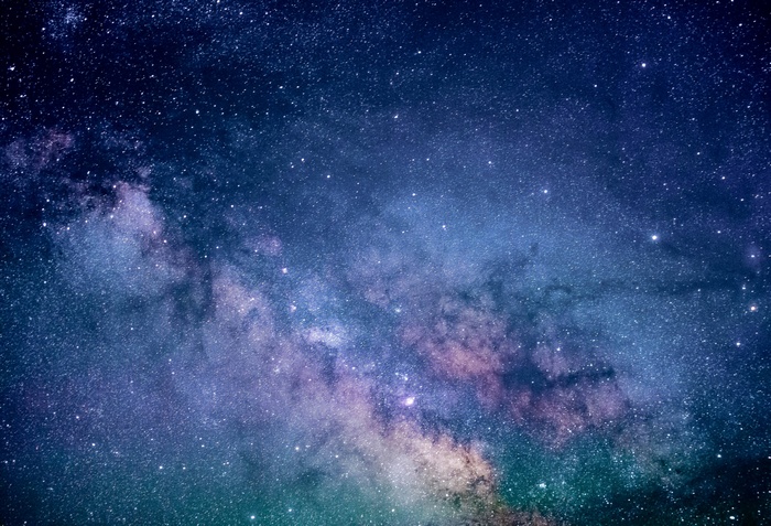 The Milky Way galaxy with countless stars