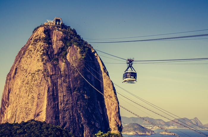 Sugarloaf Mountain cable car in Rio de Janeiro, Brazil
