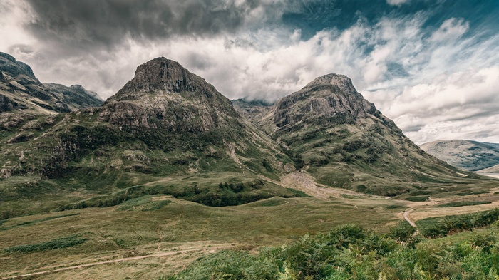 The Three Sisters mountains in Glencoe, Scotland