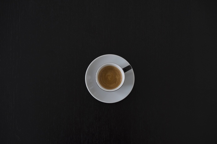 Espresso coffee cup on a saucer