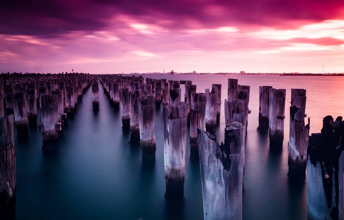Princes Pier Melbourne at Sunset