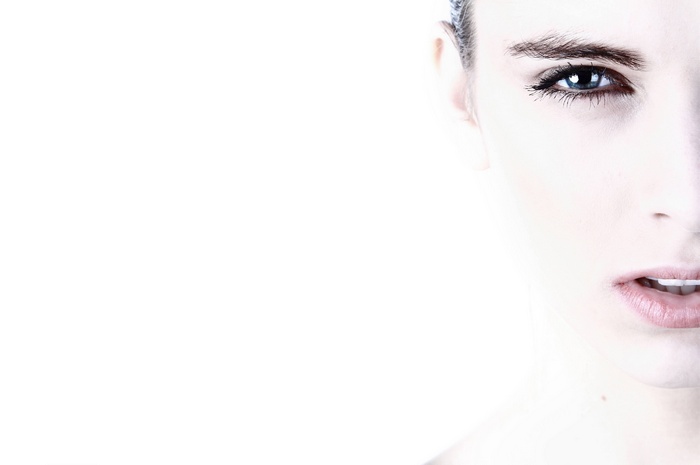 Close-up portrait of a woman's face