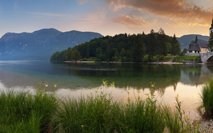 Lake Bohinj with St. John the Baptist Church