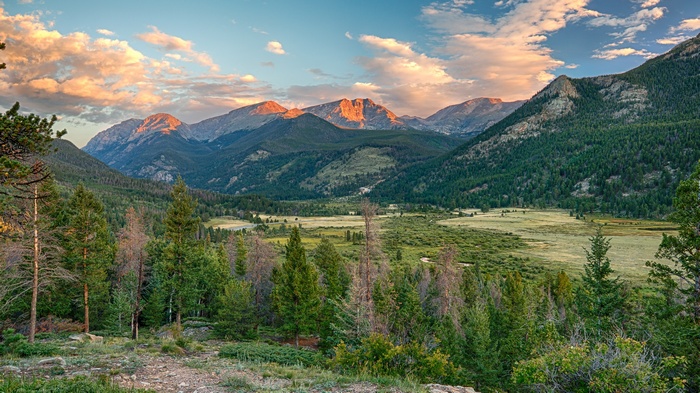 Rocky Mountains National Park at Sunset