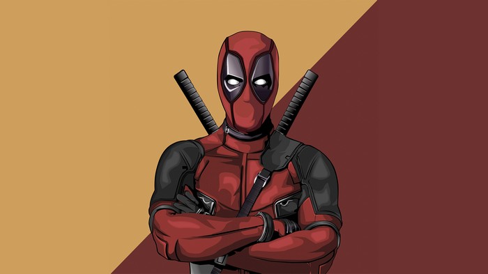 Deadpool Artwork with Swords