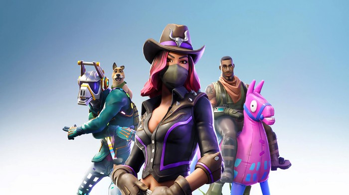 Fortnite Season 6 characters with a llama