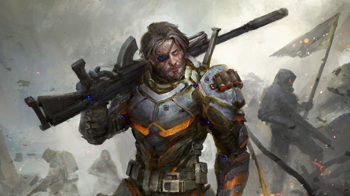 Deathstroke artwork of a soldier with a rifle