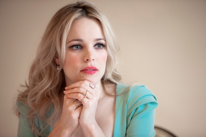 Rachel McAdams in a teal dress