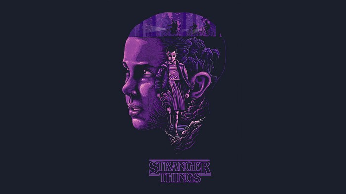 Stranger Things Artwork with Eleven and Demogorgon