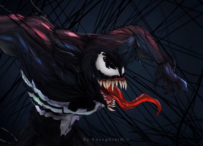 Venom digital art by Kaung Htet Min