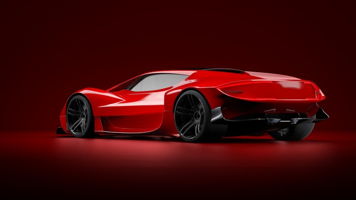 Red Lamborghini sports car 4K