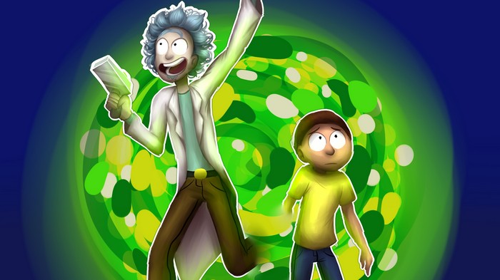 Rick and Morty Portal Adventure Illustration