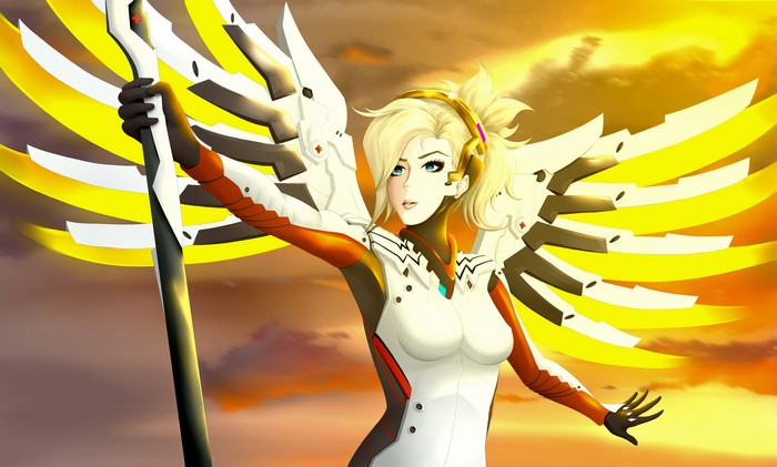Mercy from Overwatch artwork