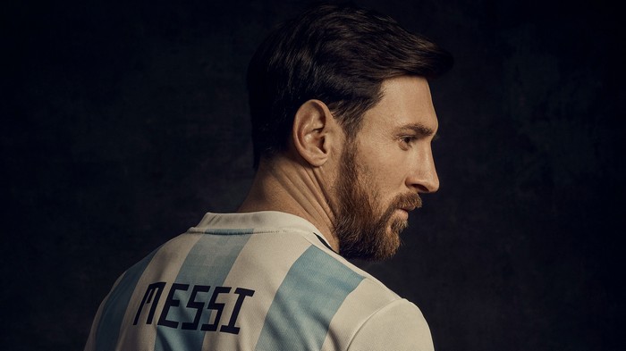 Lionel Messi wearing Argentina jersey