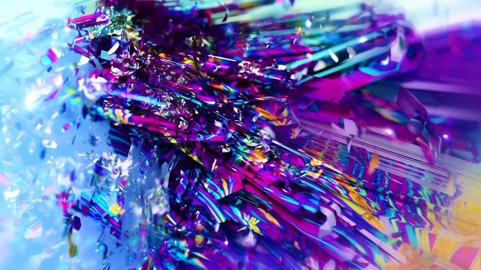 Abstract digital art with vibrant colors